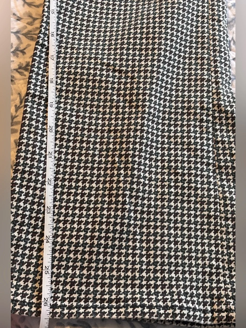Madewell Mid Rise Kick Out Jeans Houndstooth Check Stretch Women’s Size 29